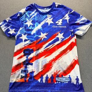 Stewart-Haas Racing Kevin Harvick 4 NASCAR Patriotic American Flag Shirt XL